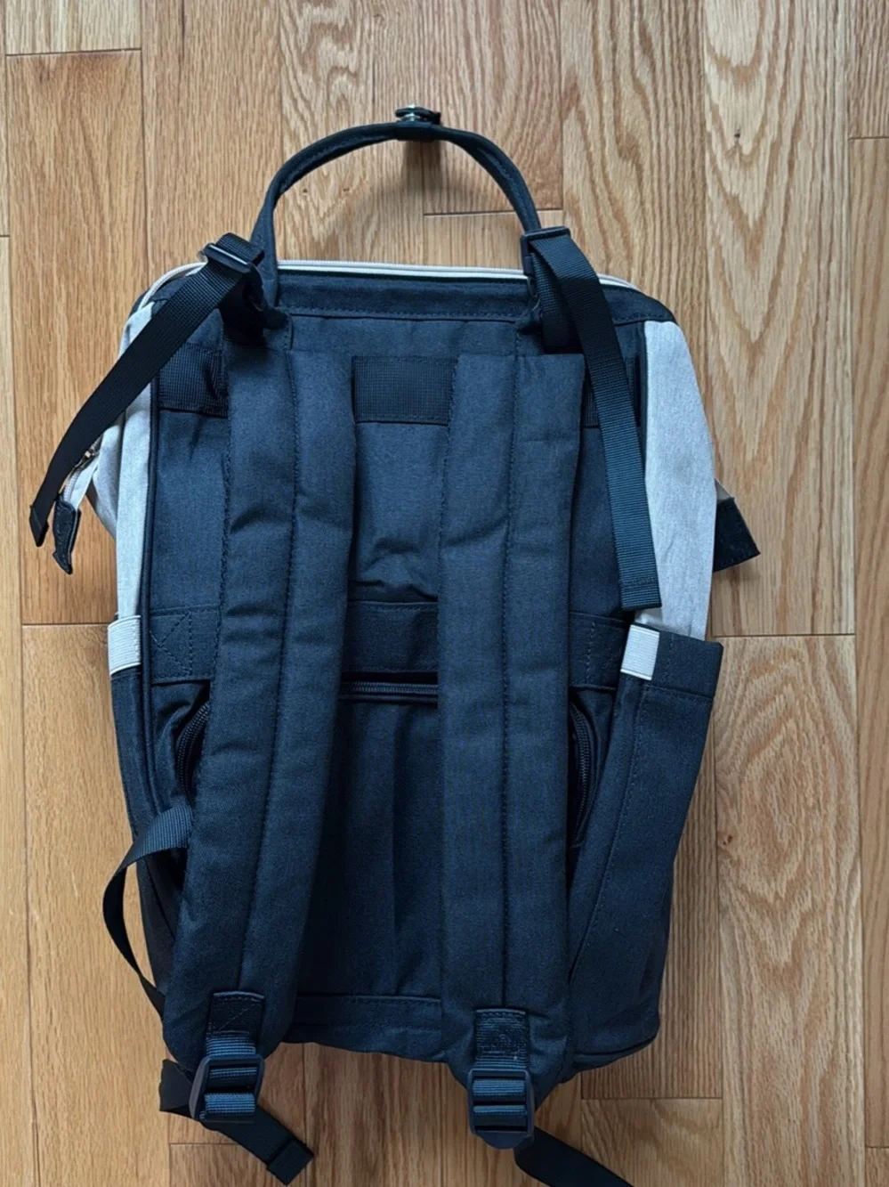 Brand New BabbleRoo WideTop Diaper Bag Backpack – Grey Blue – NWT